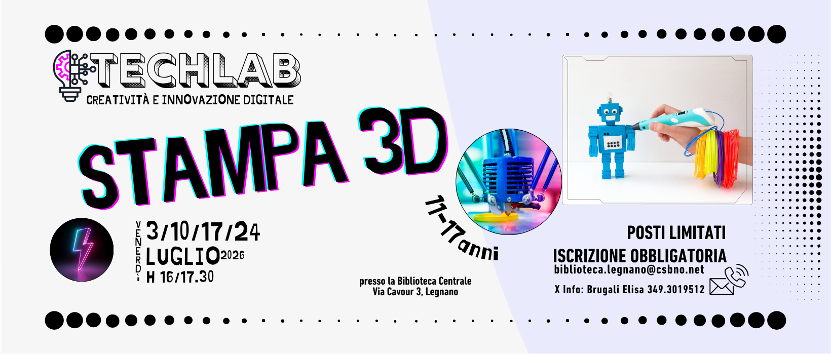 Biblioteca Centrale | Laboratori di stampa 3D