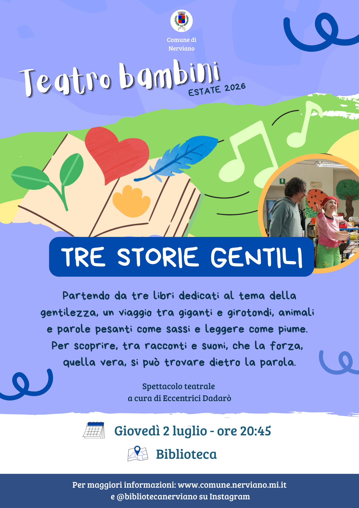 Tre storie gentili - Spettacolo teatrale per bambini
