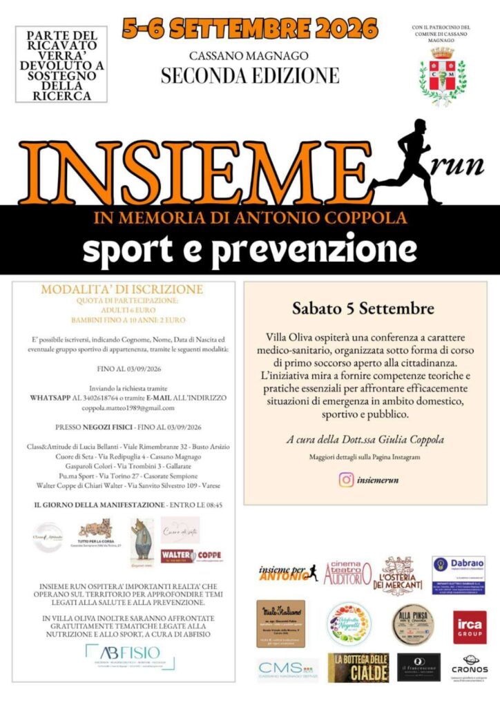 Insieme Run - Sport e Prevenzione (Seconda Edizione) - In Memoria di Antonio Coppola