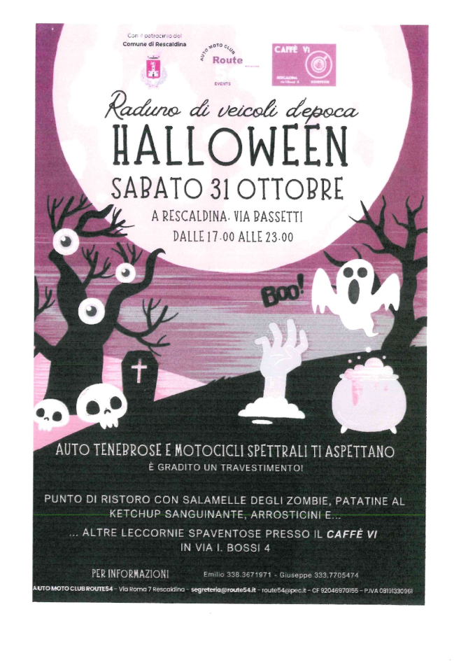 Raduno di veicoli d’epoca Halloween